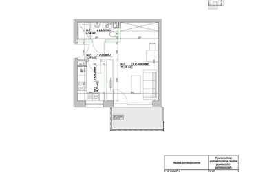 Rzut - Mieszkanie na sprzedaż 1 pokój o powierzchni 27,7 m² - numer A7 w Laurowy Zakątek