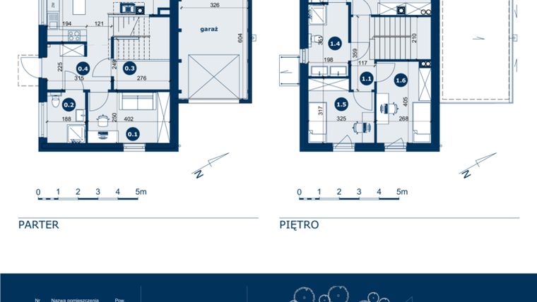 Rzut - Dom na sprzedaż 5 pokoi o powierzchni 131,07 m² - numer II.12.a w Nowy Park Domy Tyniec etap II