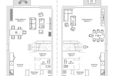 Rzut - Dom na sprzedaż 4 pokoje o powierzchni 113 m² - numer 40 w Osiedle WizaWi