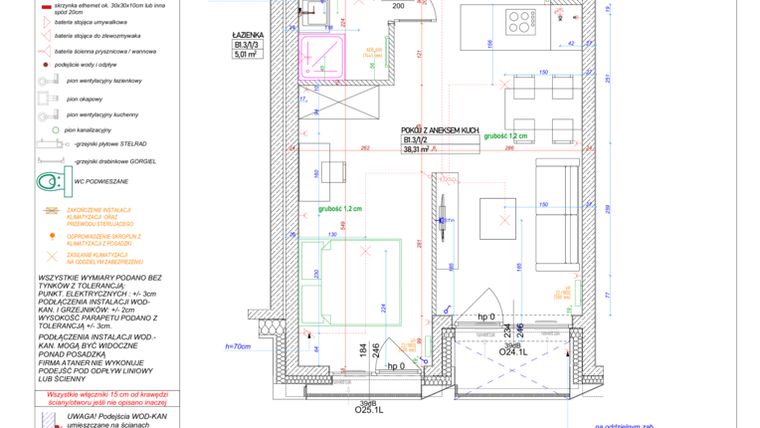 Rzut - Mieszkanie na sprzedaż 1 pokój o powierzchni 52,77 m² - numer B.1.3 w Piekary 18