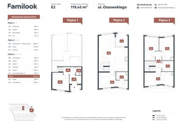 Rzut - Mieszkanie na sprzedaż 6 pokoi o powierzchni 119,45 m² - numer E2 w Familook