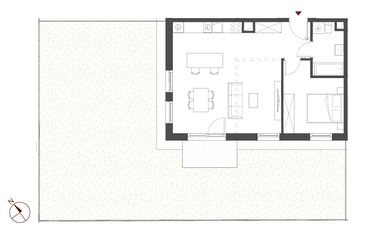 Rzut - Mieszkanie na sprzedaż 2 pokoje o powierzchni 56,27 m² - numer A.0.3 w Apartamenty Symfonia