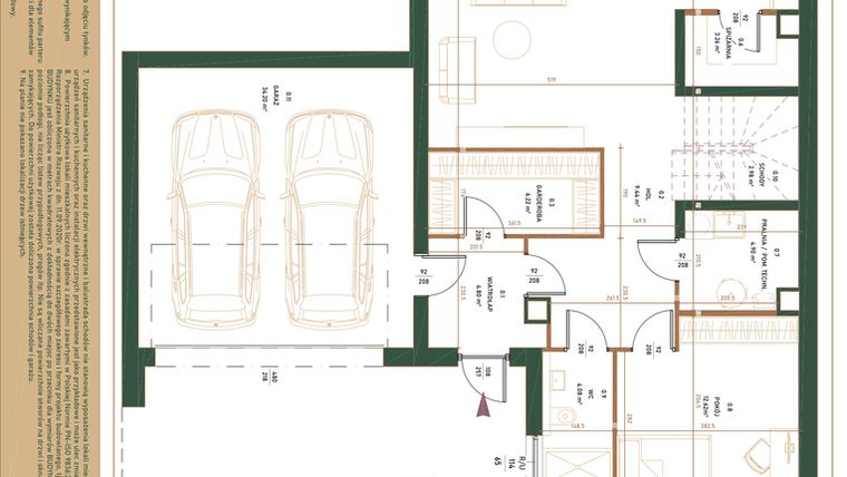 Rzut - Dom na sprzedaż 6 pokoi o powierzchni 231,86 m² - numer 8 w Rezydencje Piaseczno