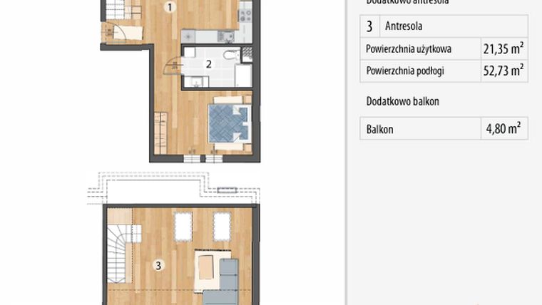 Rzut - Mieszkanie na sprzedaż 3 pokoje o powierzchni 79,56 m² - numer G2-10 w Smolec pod Wrocławem Dobry Deweloper Milo