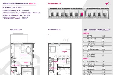 Rzut - Dom na sprzedaż 4 pokoje o powierzchni 140 m² - numer III.A7.M2 w Osiedle Kwiatowe Tarasy etap IIIA