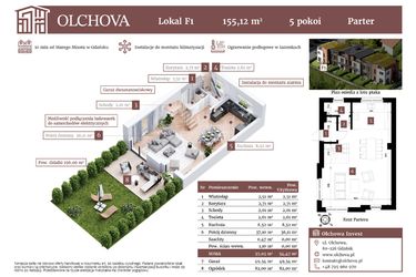 Rzut - Dom na sprzedaż 5 pokoi o powierzchni 155,12 m² - numer F1 w Olchova