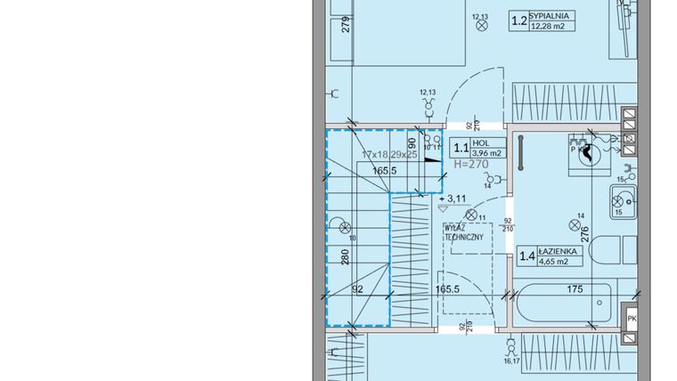Rzut - Dom na sprzedaż 3 pokoje o powierzchni 63,99 m² - numer 31A w Ogrody Przyjaciół 5 etap III