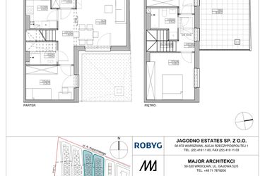Rzut - Dom na sprzedaż 4 pokoje o powierzchni 81,49 m² - numer RJ5/C1/C16/A w Robyg Jagodno
