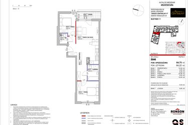 Rzut - Mieszkanie na sprzedaż 3 pokoje o powierzchni 64,72 m² - numer 11.B046 w Ursus Centralny etap V