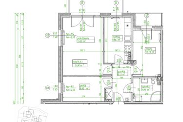 Rzut - Mieszkanie na sprzedaż 3 pokoje o powierzchni 59,3 m² - numer A.II.3 w Villa Rosenthal
