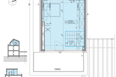 Rzut - Dom na sprzedaż 6 pokoi o powierzchni 140,89 m² - numer 13A w Wille przy Lesie etap III