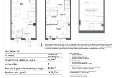 Rzut - Mieszkanie na sprzedaż 3 pokoje o powierzchni 69,37 m² - numer A8/2 w Libre Park