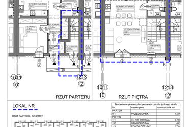 Rzut - Mieszkanie na sprzedaż 3 pokoje o powierzchni 63,87 m² - numer 12 w Apartamenty Koluszki