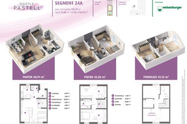 Rzut - Dom na sprzedaż 4 pokoje o powierzchni 126,74 m² - numer 24a w Osiedle Pastell