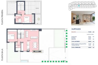 Rzut - Dom na sprzedaż 4 pokoje o powierzchni 183 m² - numer 1 w Lavanda Villas