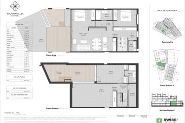 Rzut - Mieszkanie na sprzedaż 3 pokoje o powierzchni 132 m² - numer 11 w Bougainvillea - Estepona