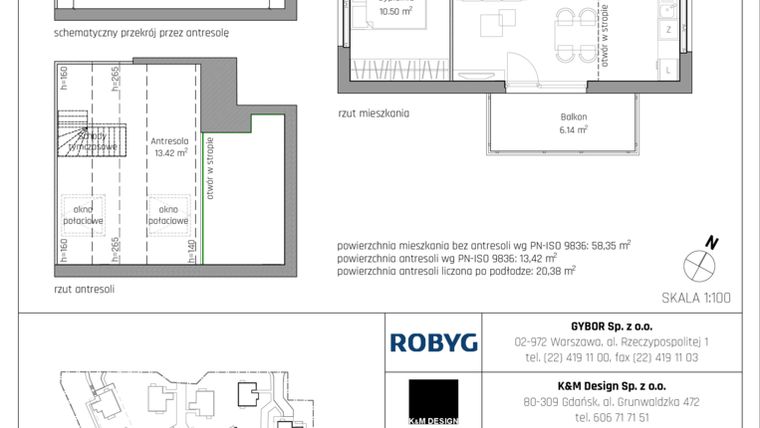 Rzut - Mieszkanie na sprzedaż 4 pokoje o powierzchni 71,77 m² - numer C4.2M01 w ROSA Residence etap II