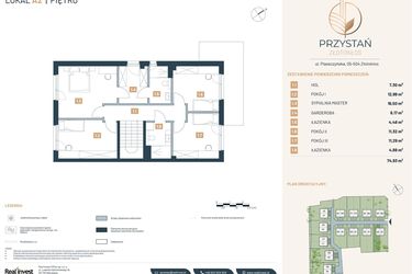 Rzut - Dom na sprzedaż 5 pokoi o powierzchni 157,29 m² - numer A2 w Przystań Złotokłos
