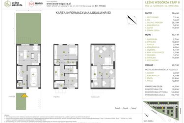 Rzut - Dom na sprzedaż 4 pokoje o powierzchni 140,28 m² - numer 53 w Leśne Wzgórza etap I-II