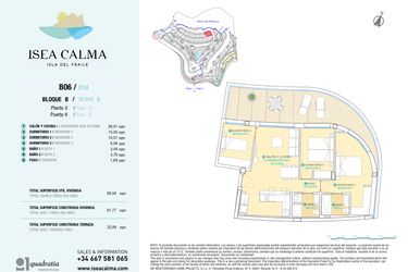 Rzut - Mieszkanie na sprzedaż 3 pokoje o powierzchni 81 m² - numer CAV-MS-5122 w Isea Calma - Aguilas