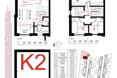 Rzut - Dom na sprzedaż 4 pokoje o powierzchni 134,7 m² - numer K2 w Gostyńska Invest II