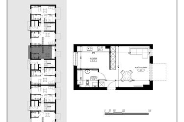 Rzut - Mieszkanie na sprzedaż 1 pokój o powierzchni 37,12 m² - numer B1-M7 w Śląska Park