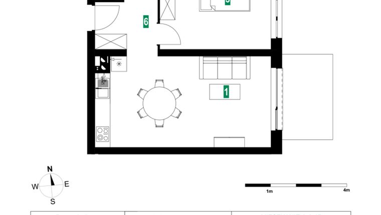 Rzut - Mieszkanie na sprzedaż 3 pokoje o powierzchni 60,06 m² - numer A.A.17 w Park Śliwowa