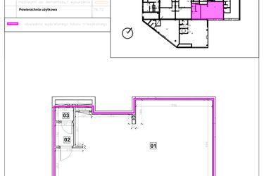 Rzut - Lokal użytkowy na sprzedaż 1 pokój o powierzchni 76,72 m² - numer 1.B.3 w Nowe Miasto Polesie etap IIIa