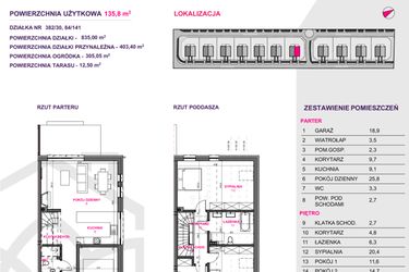 Rzut - Dom na sprzedaż 4 pokoje o powierzchni 135,8 m² - numer III.A7.M2 w Osiedle Kwiatowe Tarasy etap IIIA