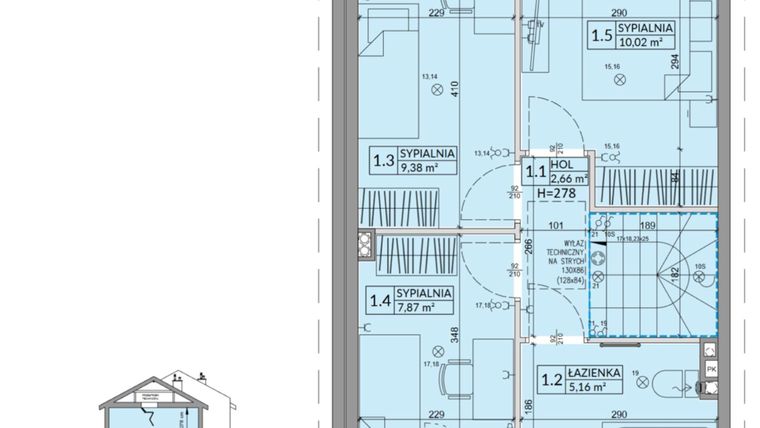 Rzut - Dom na sprzedaż 4 pokoje o powierzchni 77,99 m² - numer 28A w Osiedle Słoneczne etap III