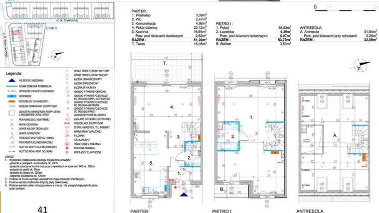 Rzut - Dom na sprzedaż 4 pokoje o powierzchni 136,45 m² - numer 41 w Ogrody Szymborskiej