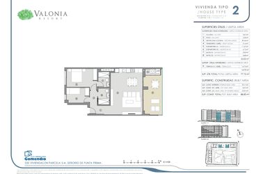 Rzut - Mieszkanie na sprzedaż 2 pokoje o powierzchni 77,75 m² - numer 98 w Valonia - Alicante