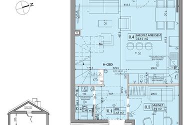 Rzut - Dom na sprzedaż 5 pokoi o powierzchni 92,39 m² - numer 7A w Nova Magdalenka 7