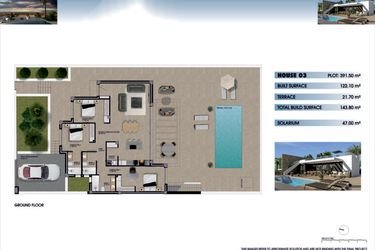 Rzut - Dom na sprzedaż 3 pokoje o powierzchni 143,8 m² - numer 3 w Domy w Mutxamel - 98534816