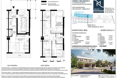 Rzut - Dom na sprzedaż 5 pokoi o powierzchni 137 m² - numer 14 w Millenova