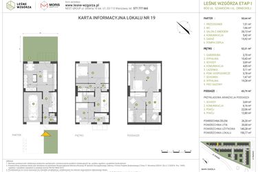 Rzut - Dom na sprzedaż 4 pokoje o powierzchni 140,28 m² - numer 19 w Leśne Wzgórza etap I-II