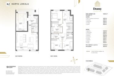 Rzut - Dom na sprzedaż 5 pokoi o powierzchni 148,64 m² - numer A2 w Domy u Źródeł Marii