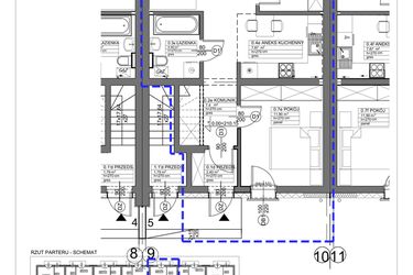 Rzut - Mieszkanie na sprzedaż 3 pokoje o powierzchni 55,45 m² - numer 9 w Apartamenty Koluszki