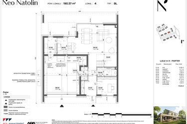 Rzut - Dom na sprzedaż 5 pokoi o powierzchni 190,37 m² - numer B-4 w Neo Natolin II