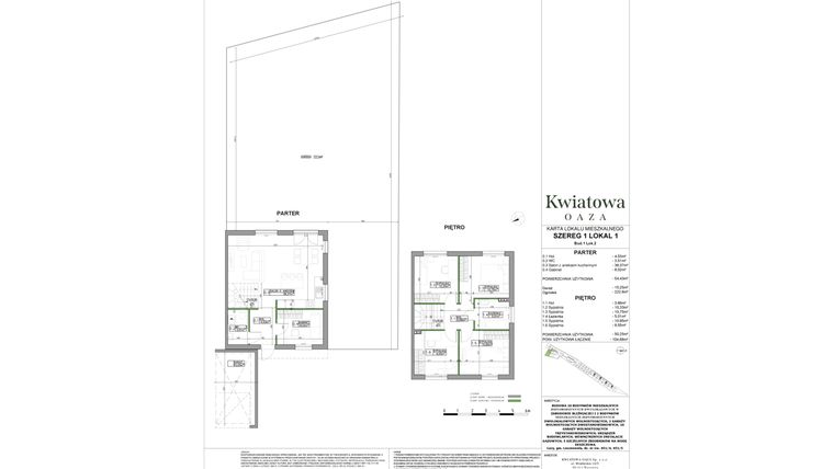 Rzut - Dom na sprzedaż 6 pokoi o powierzchni 104,68 m² - numer 1 w Kwiatowa Oaza