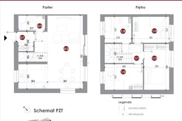 Rzut - Dom na sprzedaż 4 pokoje o powierzchni 87,97 m² - numer 16B w Parkowy Zakątek