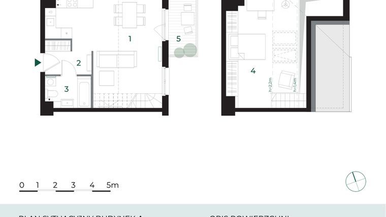 Rzut - Mieszkanie na sprzedaż 2 pokoje o powierzchni 35,41 m² - numer M27 w Park-Wojszyce