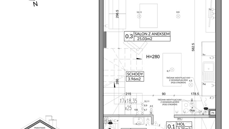 Rzut - Dom na sprzedaż 3 pokoje o powierzchni 72,9 m² - numer 9B w Nova Magdalenka 7