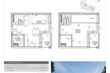 Rzut - Mieszkanie na sprzedaż 1 pokój o powierzchni 53,35 m² - numer 72 w Wave etap II