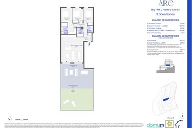 Rzut - Mieszkanie na sprzedaż 3 pokoje o powierzchni 128 m² - numer 123A w Aire