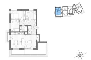 Rzut - Mieszkanie na sprzedaż 4 pokoje o powierzchni 81,51 m² - numer A.7 w Stawowa ABC