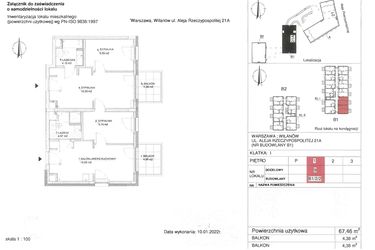 Rzut - Mieszkanie na sprzedaż 4 pokoje o powierzchni 67,46 m² - numer 9 w RZ21