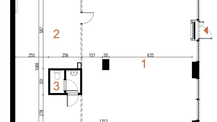 Rzut - Lokal użytkowy na sprzedaż 1 pokój o powierzchni 151,59 m² - numer U7 w Odrzańskie Bulvary