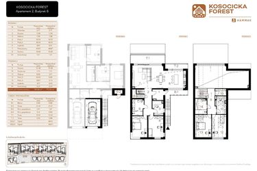 Rzut - Mieszkanie na sprzedaż 7 pokoi o powierzchni 171,73 m² - numer 6.2 w Kosocicka Forest