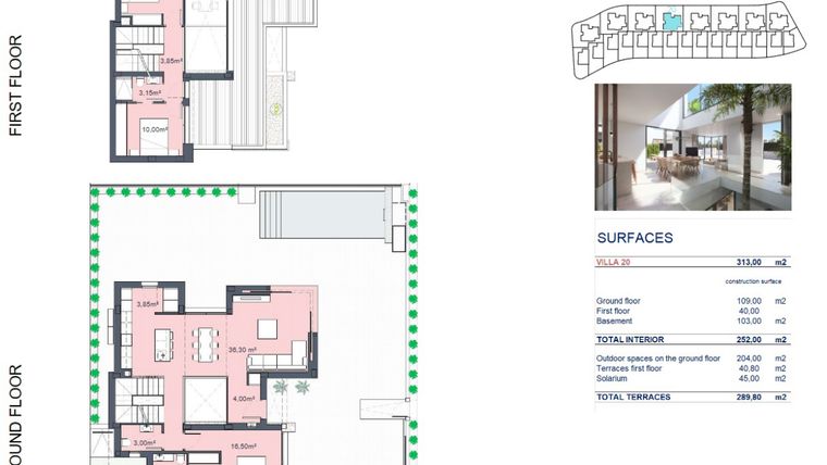 Rzut - Dom na sprzedaż 4 pokoje o powierzchni 252 m² - numer 2 w Laurel Villas